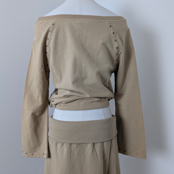 Liz Claiborne 2 Piece Skirt Set Jersey Stretchy Drawstring Scoop Neckline - Picture 9 of 12